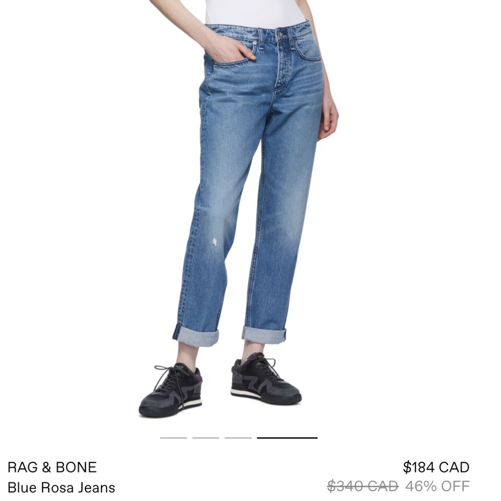 Jeans - Denim - mid Rise boyfriend cut Rag & Bine Rosa